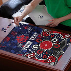 Personalized Melbourne Demons Puzzle Aboriginal Dot Painting Graffiti Style
