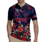 Personalized Melbourne Demons Rugby Jersey Aboriginal Dot Painting Graffiti Style