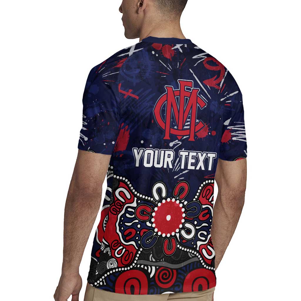 Personalized Melbourne Demons Rugby Jersey Aboriginal Dot Painting Graffiti Style