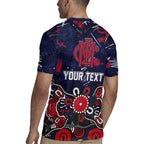 Personalized Melbourne Demons Rugby Jersey Aboriginal Dot Painting Graffiti Style