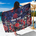 Personalized Melbourne Demons Sarong Aboriginal Dot Painting Graffiti Style