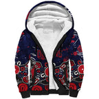 Personalized Melbourne Demons Sherpa Hoodie Aboriginal Dot Painting Graffiti Style