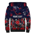 Personalized Melbourne Demons Sherpa Hoodie Aboriginal Dot Painting Graffiti Style