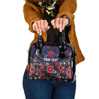 Personalized Melbourne Demons Shoulder Handbag Aboriginal Dot Painting Graffiti Style