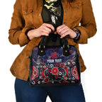 Personalized Melbourne Demons Shoulder Handbag Aboriginal Dot Painting Graffiti Style