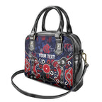 Personalized Melbourne Demons Shoulder Handbag Aboriginal Dot Painting Graffiti Style