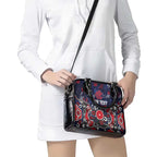 Personalized Melbourne Demons Shoulder Handbag Aboriginal Dot Painting Graffiti Style