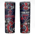 Personalized Melbourne Demons Skinny Tumbler Aboriginal Dot Painting Graffiti Style