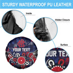 Personalized Melbourne Demons Spare Tire Cover Aboriginal Dot Painting Graffiti Style