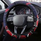 Melbourne Demons Steering Wheel Cover Aboriginal Dot Painting Graffiti Style