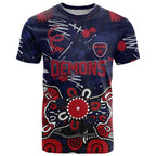 Personalized Melbourne Demons T Shirt Aboriginal Dot Painting Graffiti Style