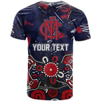 Personalized Melbourne Demons T Shirt Aboriginal Dot Painting Graffiti Style