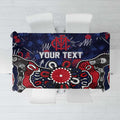 Personalized Melbourne Demons Tablecloth Aboriginal Dot Painting Graffiti Style