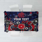 Personalized Melbourne Demons Tablecloth Aboriginal Dot Painting Graffiti Style