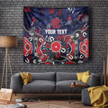 Personalized Melbourne Demons Tapestry Aboriginal Dot Painting Graffiti Style