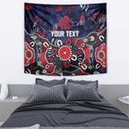 Personalized Melbourne Demons Tapestry Aboriginal Dot Painting Graffiti Style