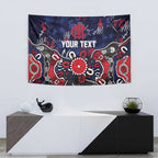 Personalized Melbourne Demons Tapestry Aboriginal Dot Painting Graffiti Style