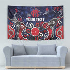 Personalized Melbourne Demons Tapestry Aboriginal Dot Painting Graffiti Style