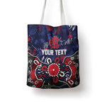 Personalized Melbourne Demons Tote Bag Aboriginal Dot Painting Graffiti Style