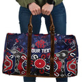 Personalized Melbourne Demons Travel Bag Aboriginal Dot Painting Graffiti Style