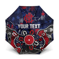 Personalized Melbourne Demons Umbrella Aboriginal Dot Painting Graffiti Style
