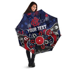 Personalized Melbourne Demons Umbrella Aboriginal Dot Painting Graffiti Style