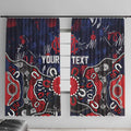 Personalized Melbourne Demons Window Curtain Aboriginal Dot Painting Graffiti Style