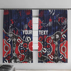 Personalized Melbourne Demons Window Curtain Aboriginal Dot Painting Graffiti Style