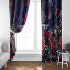 Personalized Melbourne Demons Window Curtain Aboriginal Dot Painting Graffiti Style