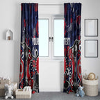 Personalized Melbourne Demons Window Curtain Aboriginal Dot Painting Graffiti Style
