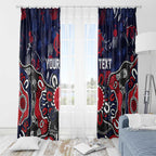 Personalized Melbourne Demons Window Curtain Aboriginal Dot Painting Graffiti Style