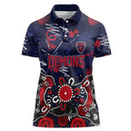 Personalized Melbourne Demons Women Polo Shirt Aboriginal Dot Painting Graffiti Style