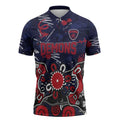 Personalized Melbourne Demons Zipper Polo Shirt Aboriginal Dot Painting Graffiti Style