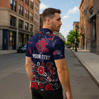 Personalized Melbourne Demons Zipper Polo Shirt Aboriginal Dot Painting Graffiti Style