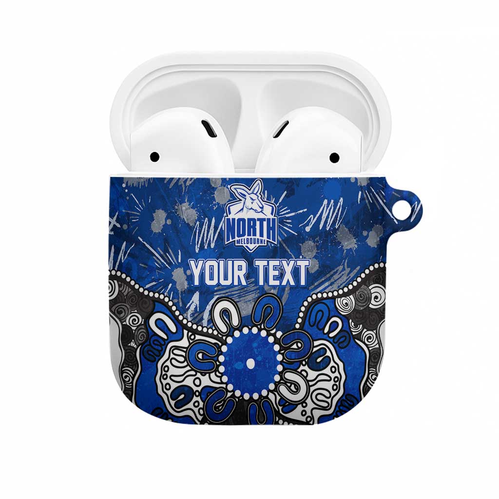 Personalized North Melbourne Kangaroos AirPods Case Aboriginal Dot Painting Graffiti Style