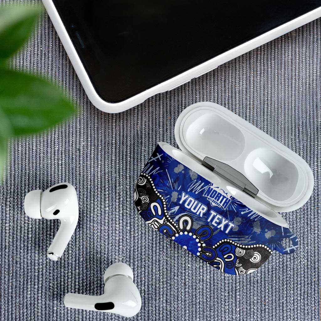 Personalized North Melbourne Kangaroos AirPods Case Aboriginal Dot Painting Graffiti Style