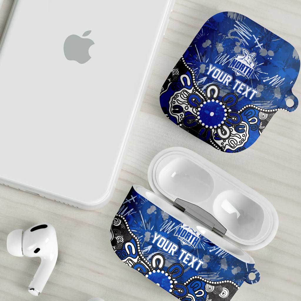 Personalized North Melbourne Kangaroos AirPods Case Aboriginal Dot Painting Graffiti Style