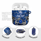 Personalized North Melbourne Kangaroos AirPods Case Aboriginal Dot Painting Graffiti Style