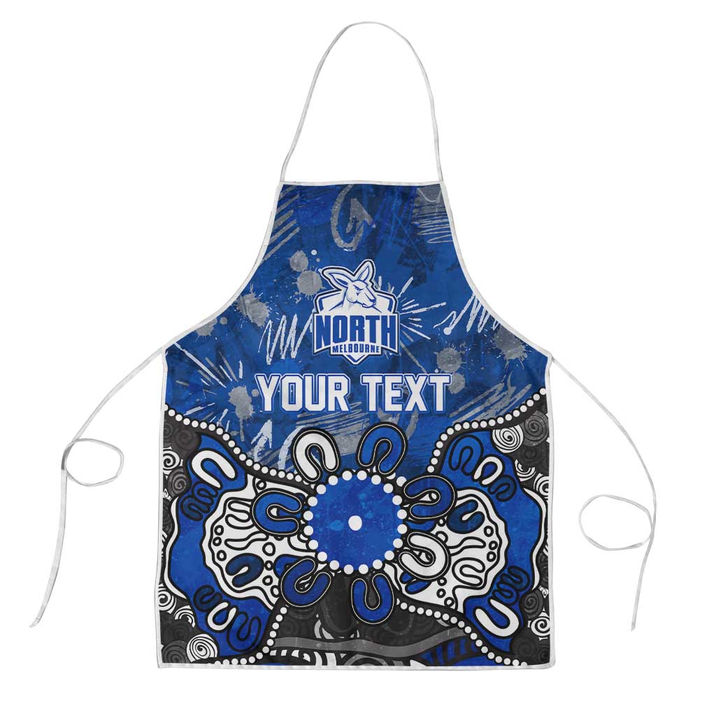 Personalized North Melbourne Kangaroos Apron Aboriginal Dot Painting Graffiti Style
