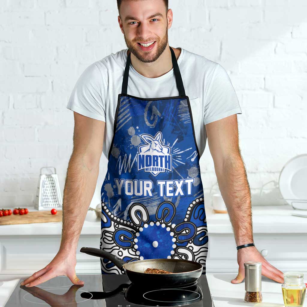 Personalized North Melbourne Kangaroos Apron Aboriginal Dot Painting Graffiti Style