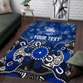 Personalized North Melbourne Kangaroos Area Rug Aboriginal Dot Painting Graffiti Style