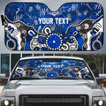 Personalized North Melbourne Kangaroos Auto Sun Shade Aboriginal Dot Painting Graffiti Style