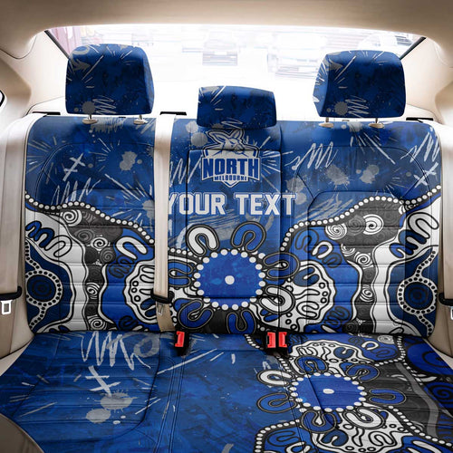 Personalized North Melbourne Kangaroos Back Car Seat Cover Aboriginal Dot Painting Graffiti Style