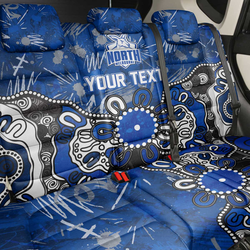 Personalized North Melbourne Kangaroos Back Car Seat Cover Aboriginal Dot Painting Graffiti Style