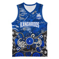 Personalized North Melbourne Kangaroos Basketball Jersey Aboriginal Dot Painting Graffiti Style