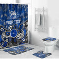Personalized North Melbourne Kangaroos Bathroom Set Aboriginal Dot Painting Graffiti Style