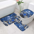 Personalized North Melbourne Kangaroos Bathroom Set Aboriginal Dot Painting Graffiti Style