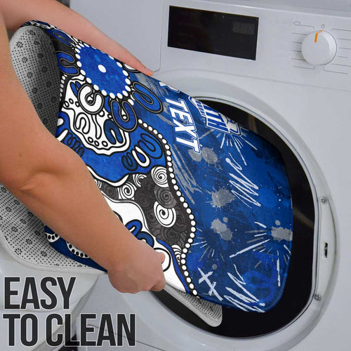 Personalized North Melbourne Kangaroos Bathroom Set Aboriginal Dot Painting Graffiti Style