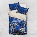 Personalized North Melbourne Kangaroos Bedding Set Aboriginal Dot Painting Graffiti Style