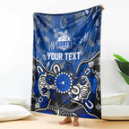 Personalized North Melbourne Kangaroos Blanket Aboriginal Dot Painting Graffiti Style